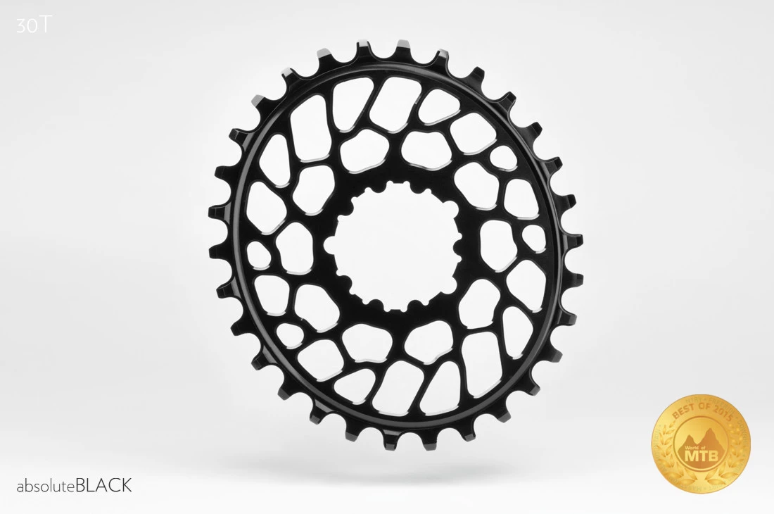 Absolute Black Sram Oval Spiderless BB30 0mm Offset 30 Zähne Black Kettenblatt