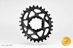 Absolute Black Sram Oval Spiderless 6mm Offset 26 Zähne Black Kettenblatt