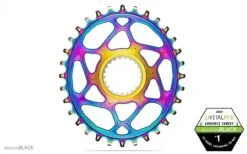 Absolute Black Oval Shimano XTR M9100/9120/XT M8100/SLX M7100 32 Zähne Rainbow Kettenblatt