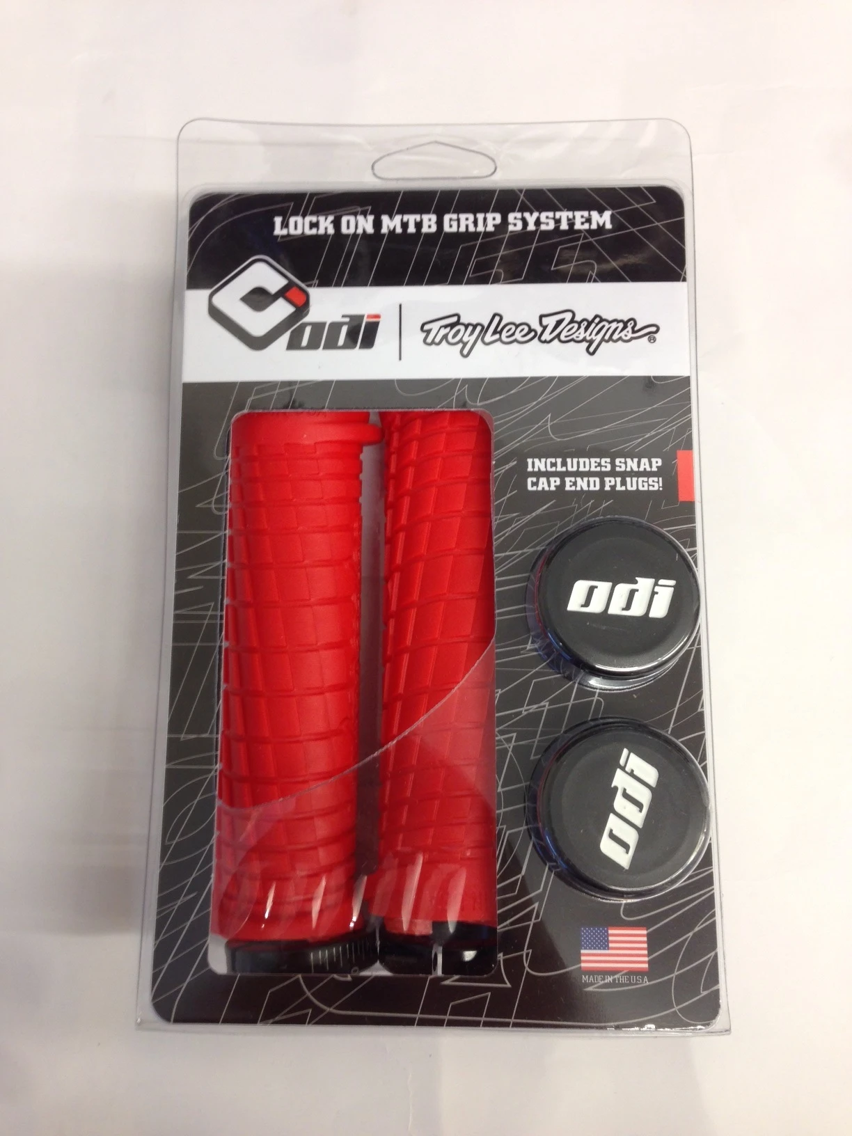 ODI Troy Lee Designs Signature Series Lock-On Grips Red Lenkergriffe – Bild 2